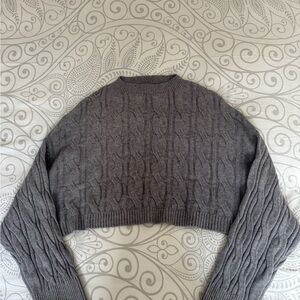Elle Charcoal Cable Knit Women's Sweater